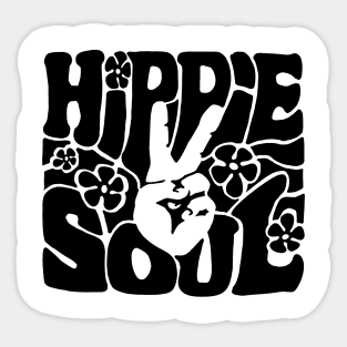 Hippie Soul Retro flower peace sign Sticker